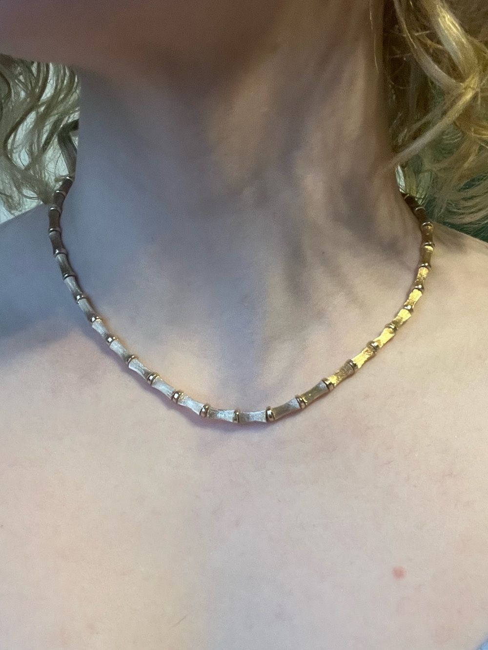Anthropologie Gold Link Choker Necklace